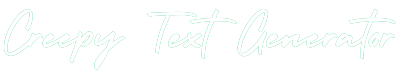 creepy text generator logo